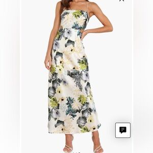 Petal & Pup Jayne Floral Lace-Up Back Maxi Dress